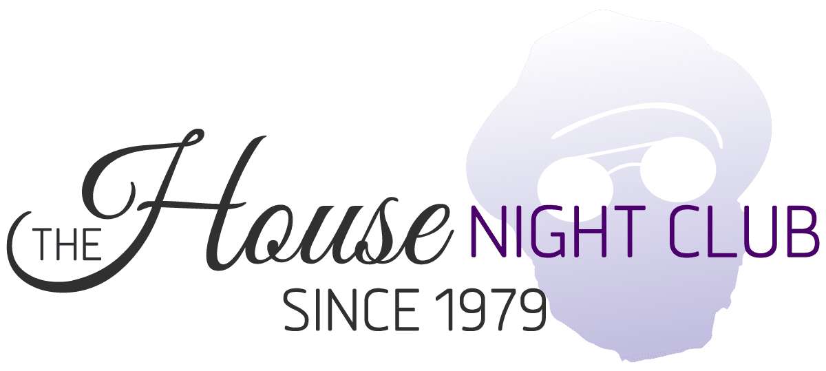 The House Night Club logo with purple silhouette